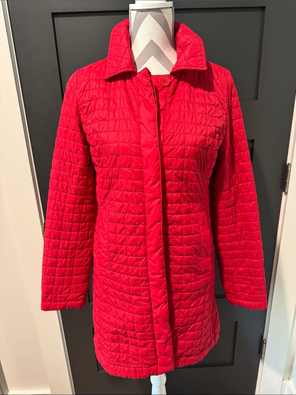 Talbots Red Quilted Car Jacket Size S - Picture 2 of 8